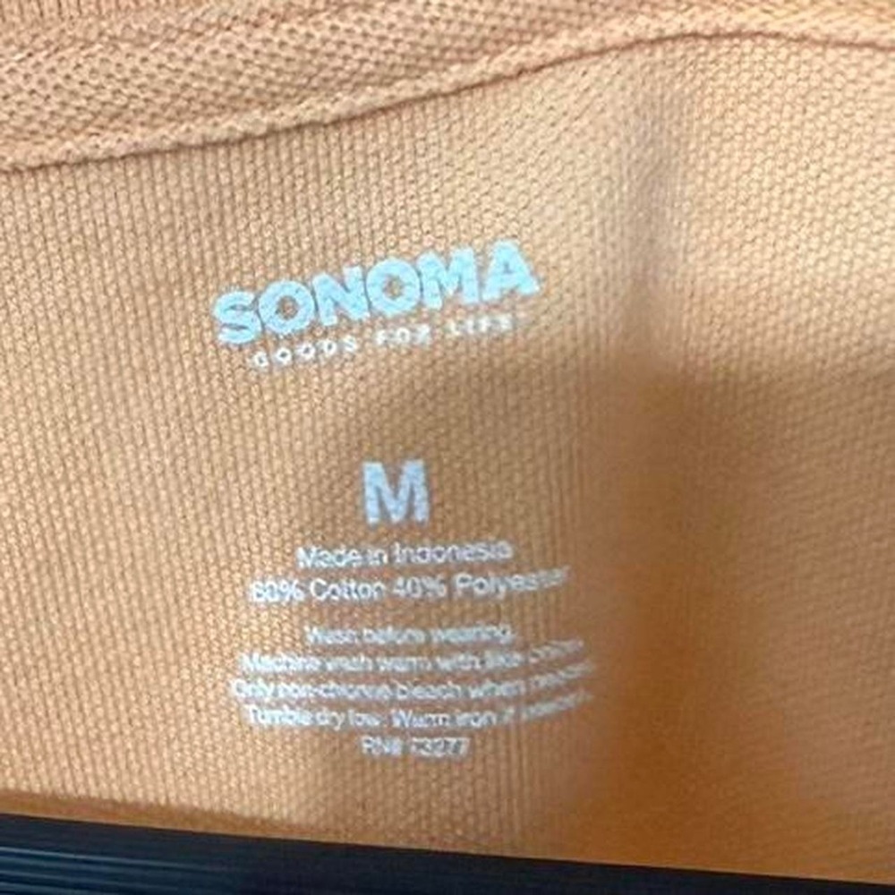 Peachy orange Sonoma cotton polo shirt - Picture 2 of 2
